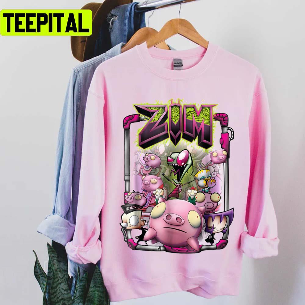Nickelodeon Rubber Piggy Army Invader Zim Unisex T-Shirt Nickelodeon Rubber Piggy Army Invader Zim Unisex T-Shirt