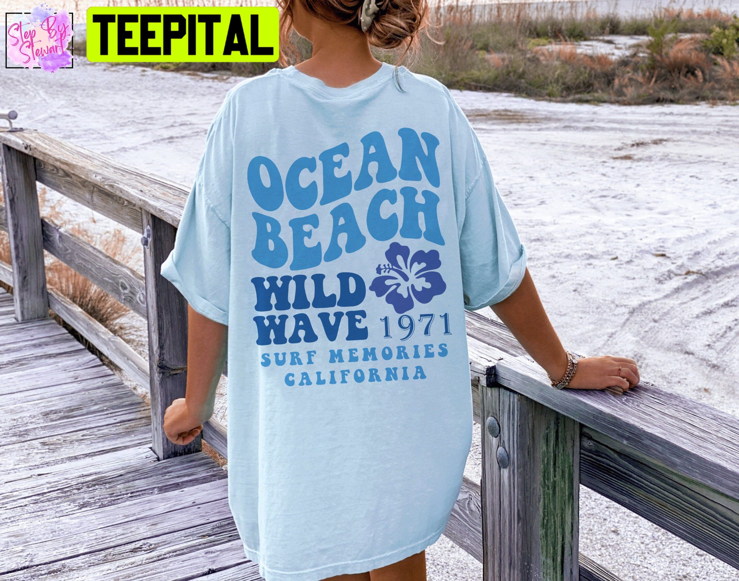 Ocean Beach Wild Waves Surf Memorises Unisex T-Shirt Ocean Beach Wild Waves Surf Memorises Unisex T-Shirt