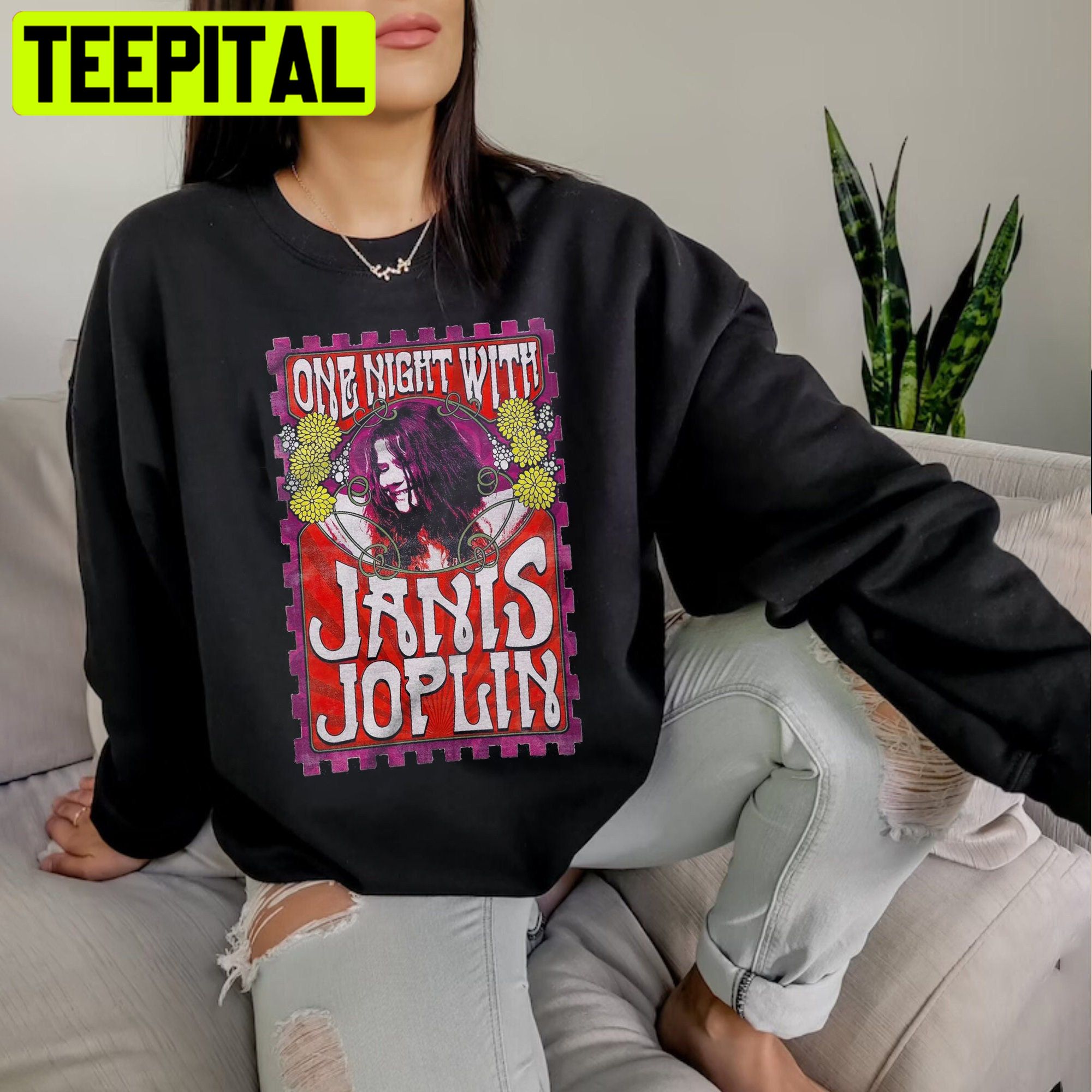 One Night With Janis Joplin Retro Unisex Shirt One Night With Janis Joplin Retro Unisex Shirt