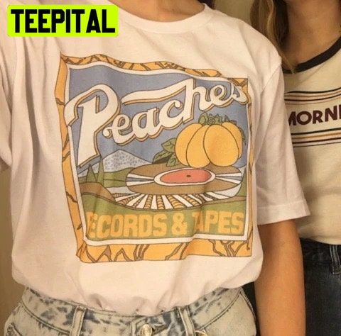 Peaches Records And Tapes Vintage Art Trending Unisex T-Shirt Peaches Records And Tapes Vintage Art Trending Unisex T-Shirt