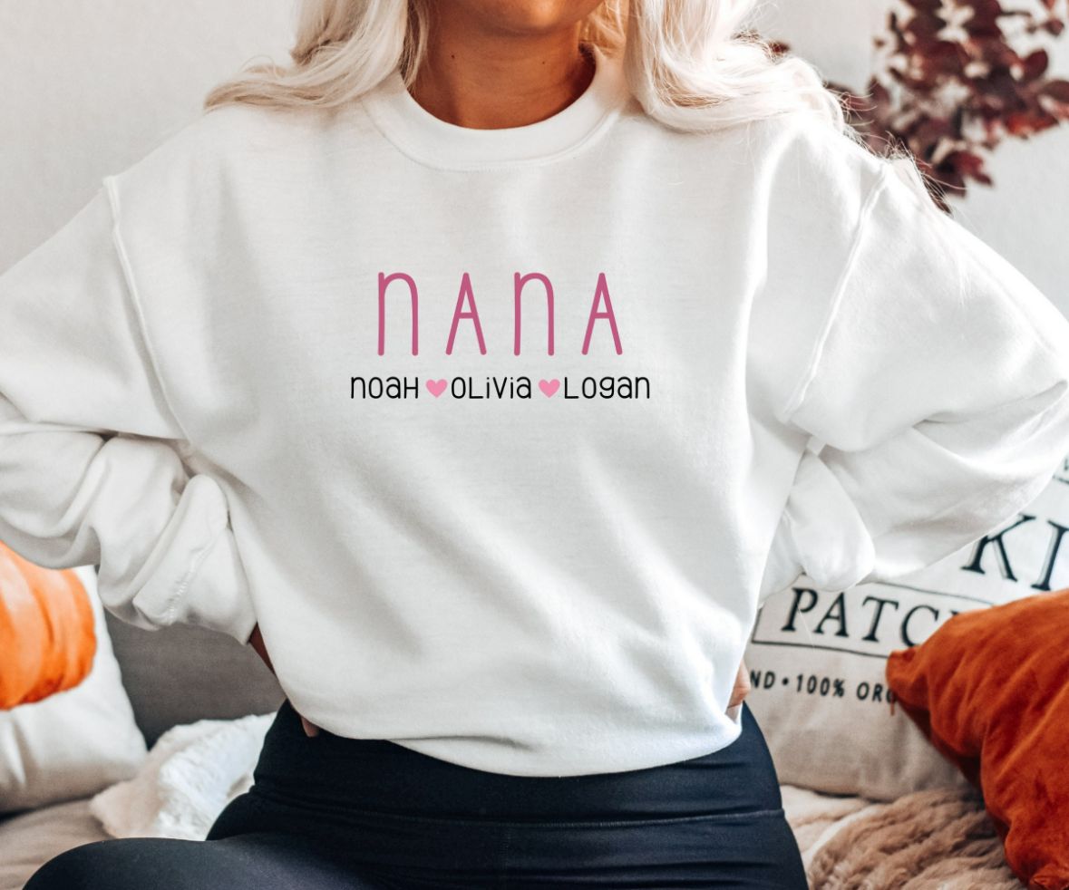 Personalised Nana Sweatshirt Personalised Nana Sweatshirt