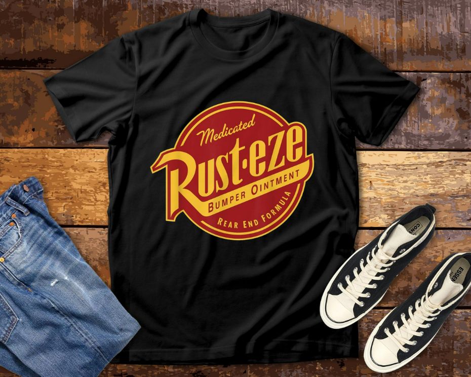 Pixar Cars 2 Rust-Eze Ointment Logo Disney T-Shirt Pixar Cars 2 Rust-Eze Ointment Logo Disney T-Shirt