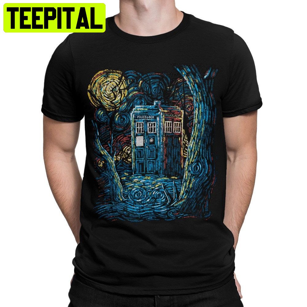 Police Box Starry Night Trending Unisex T-Shirt Police Box Starry Night Trending Unisex T-Shirt