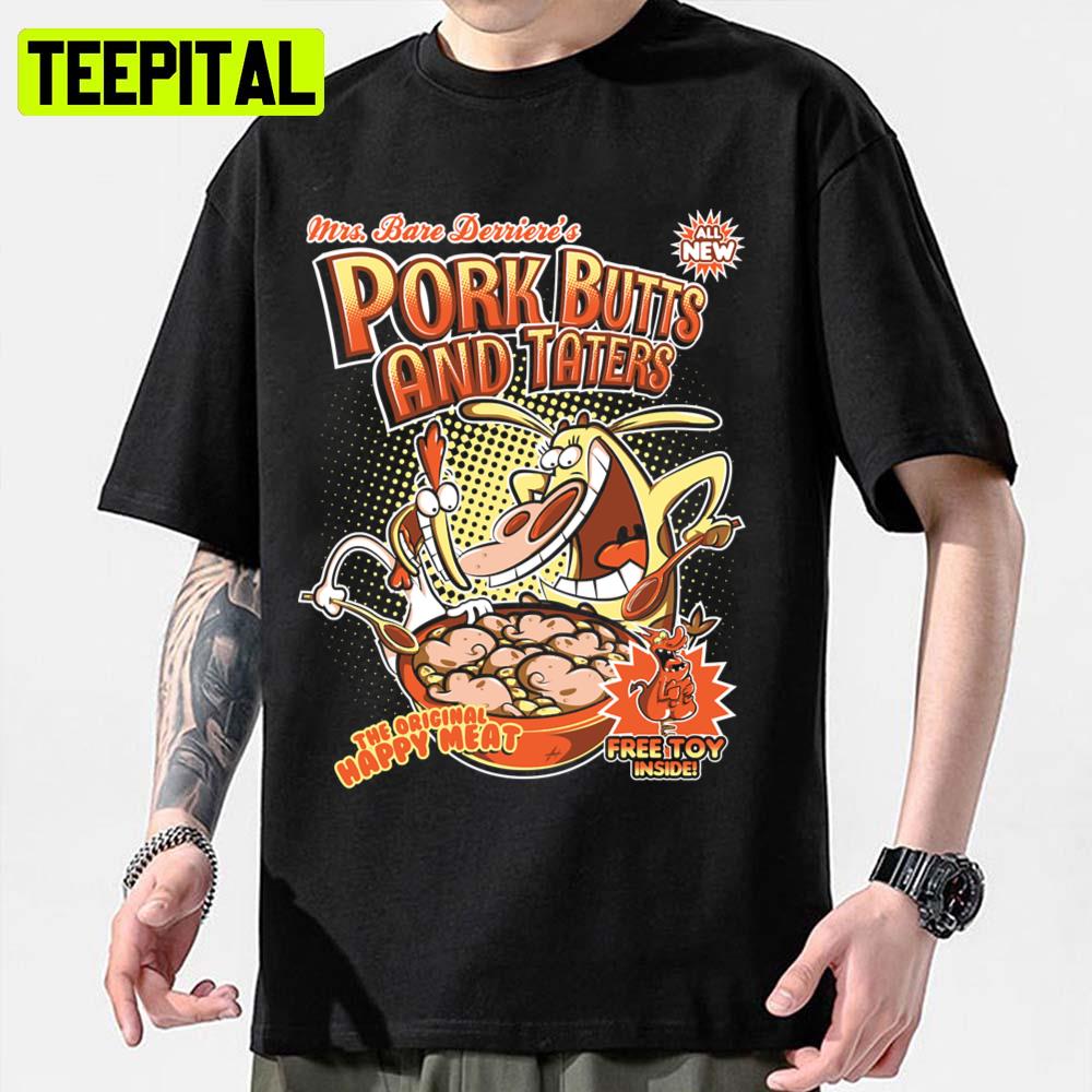Pork Butts And Taters Cow And Chicken Cartoon Unisex Sweatshirt Pork Butts And Taters Cow And Chicken Cartoon Unisex Sweatshirt