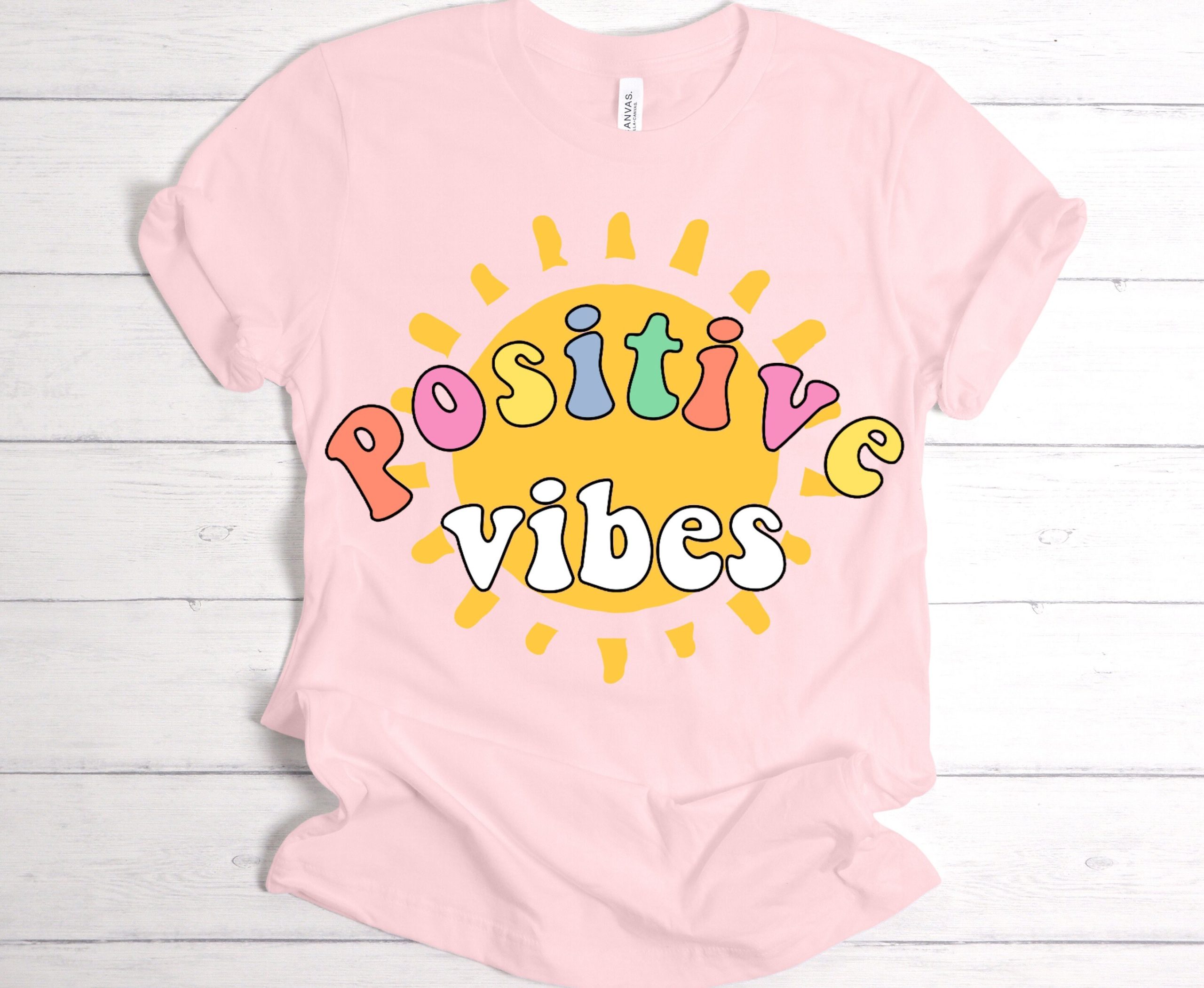 Positive Vibes Illustration Unisex T-Shirt Positive Vibes Illustration Unisex T-Shirt
