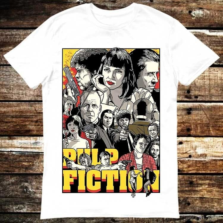 Pulp Fiction Poster Tarantino 90s T-Shirt Pulp Fiction Poster Tarantino 90s T-Shirt