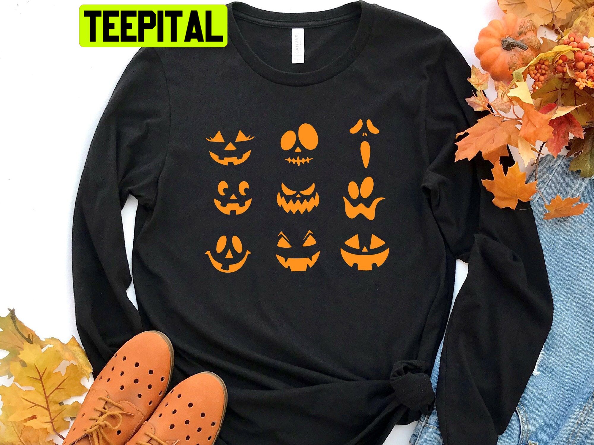 Pumpkin Face Halloween Unisex T-Shirt Pumpkin Face Halloween Unisex T-Shirt