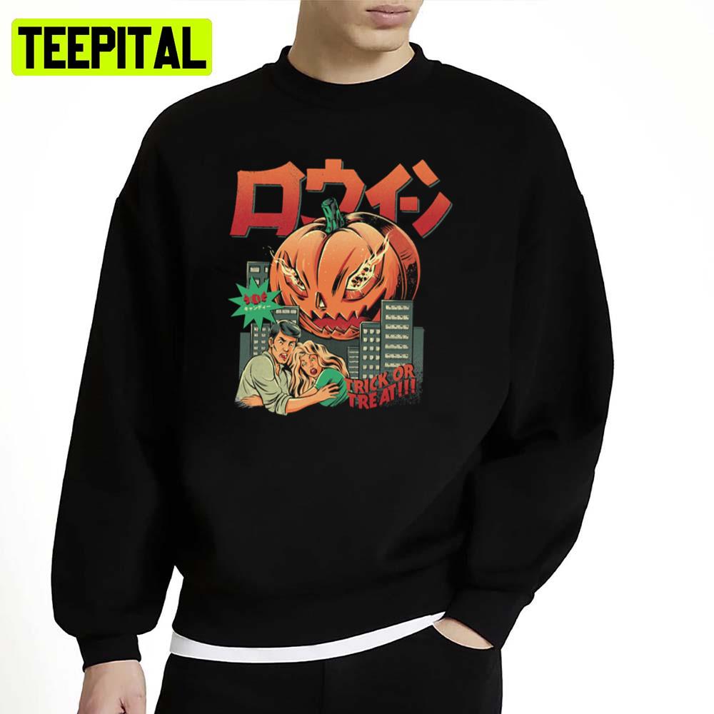 Pumpkinzilla Trick Or Treat Halloween Unisex Sweatshirt Pumpkinzilla Trick Or Treat Halloween Unisex Sweatshirt