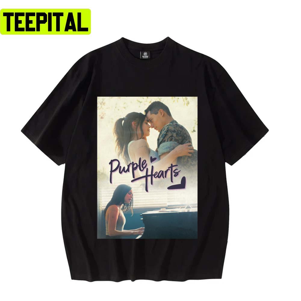 Purple Hearts Halloween Design Unisex T-Shirt Purple Hearts Halloween Design Unisex T-Shirt