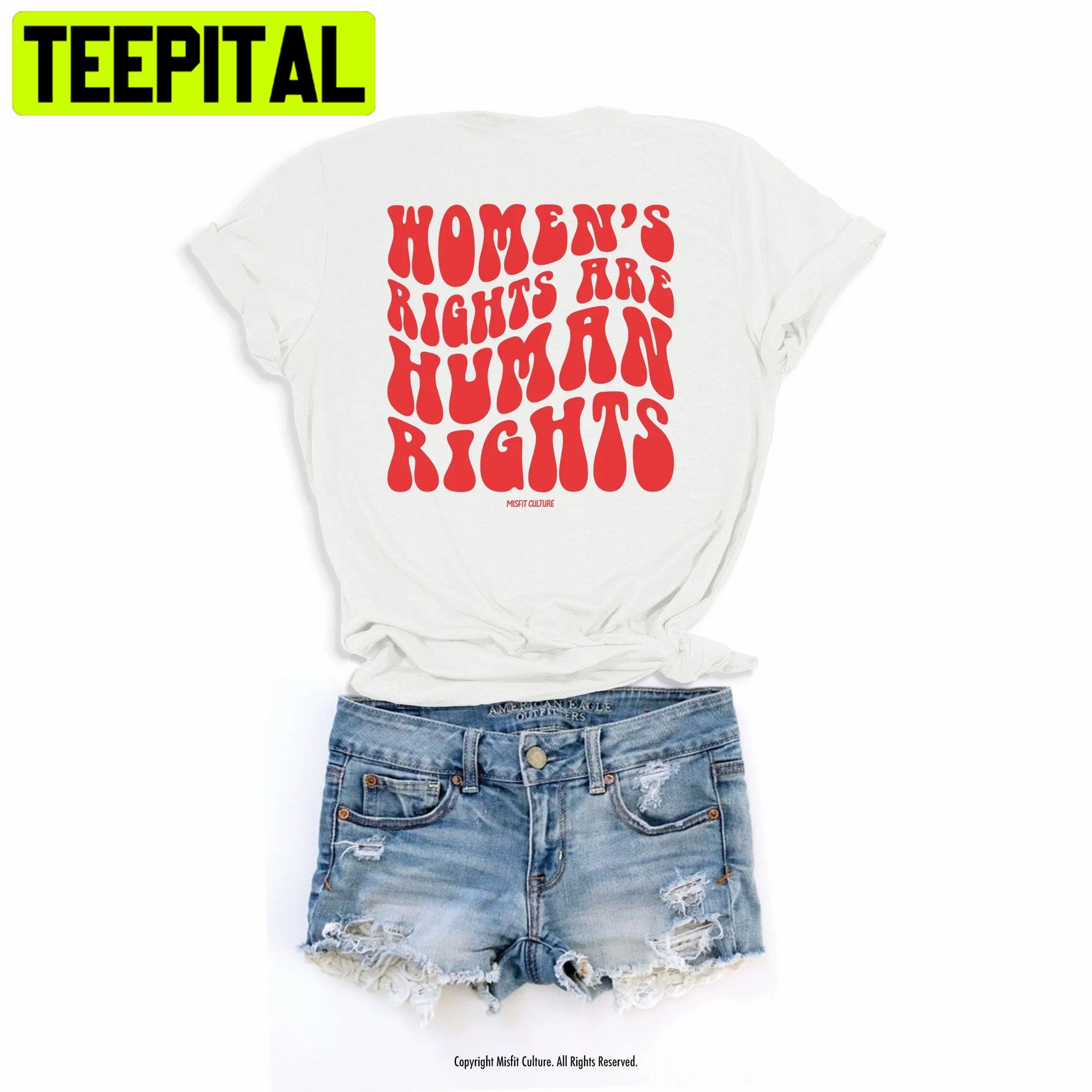 Red Art Women's Rights Are Human Rights Unisex Shirt Red Art Women's Rights Are Human Rights Unisex Shirt