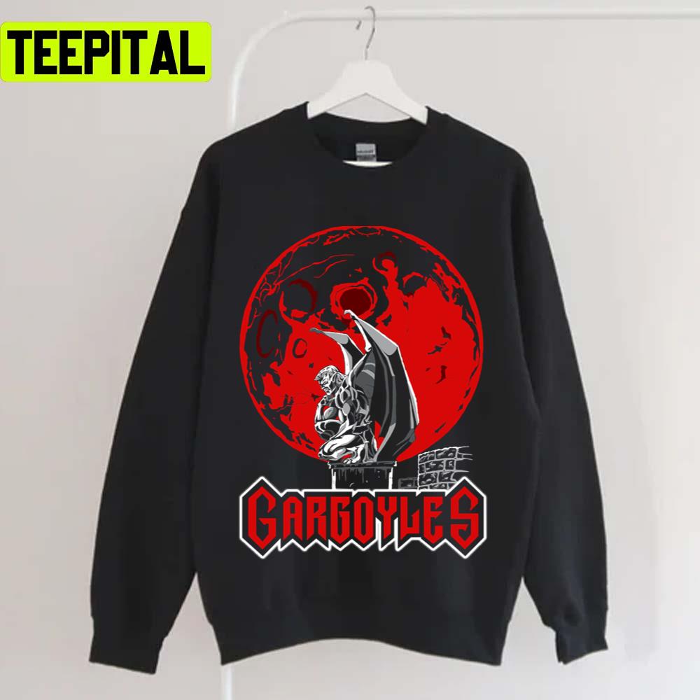 Red Design Gargoyles 90s Cartoon Unisex T-Shirt Red Design Gargoyles 90s Cartoon Unisex T-Shirt