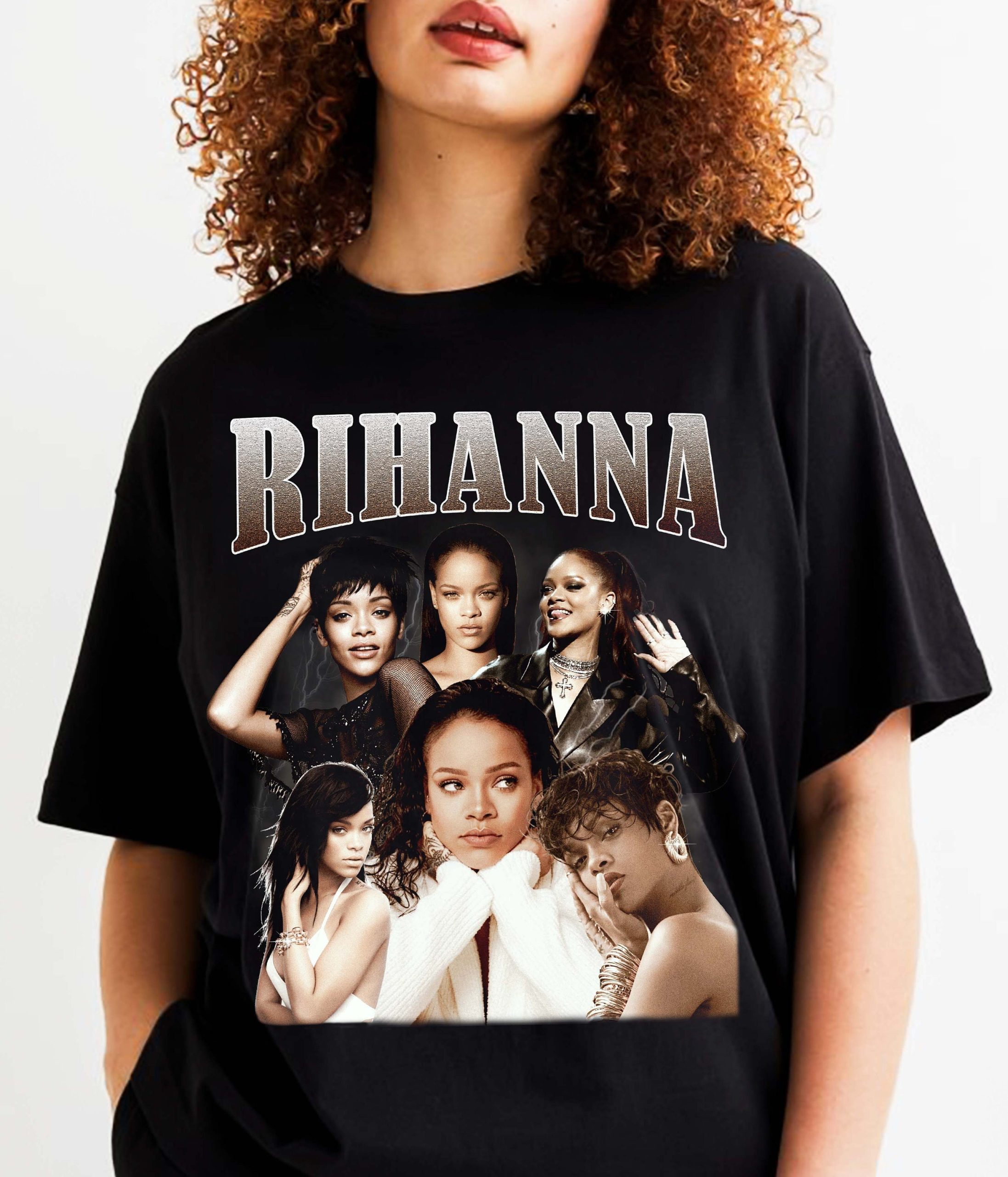 Rihanna Retro Hip Hop 90s Famous Design And Unisex T-Shirt Rihanna Retro Hip Hop 90s Famous Design And Unisex T-Shirt