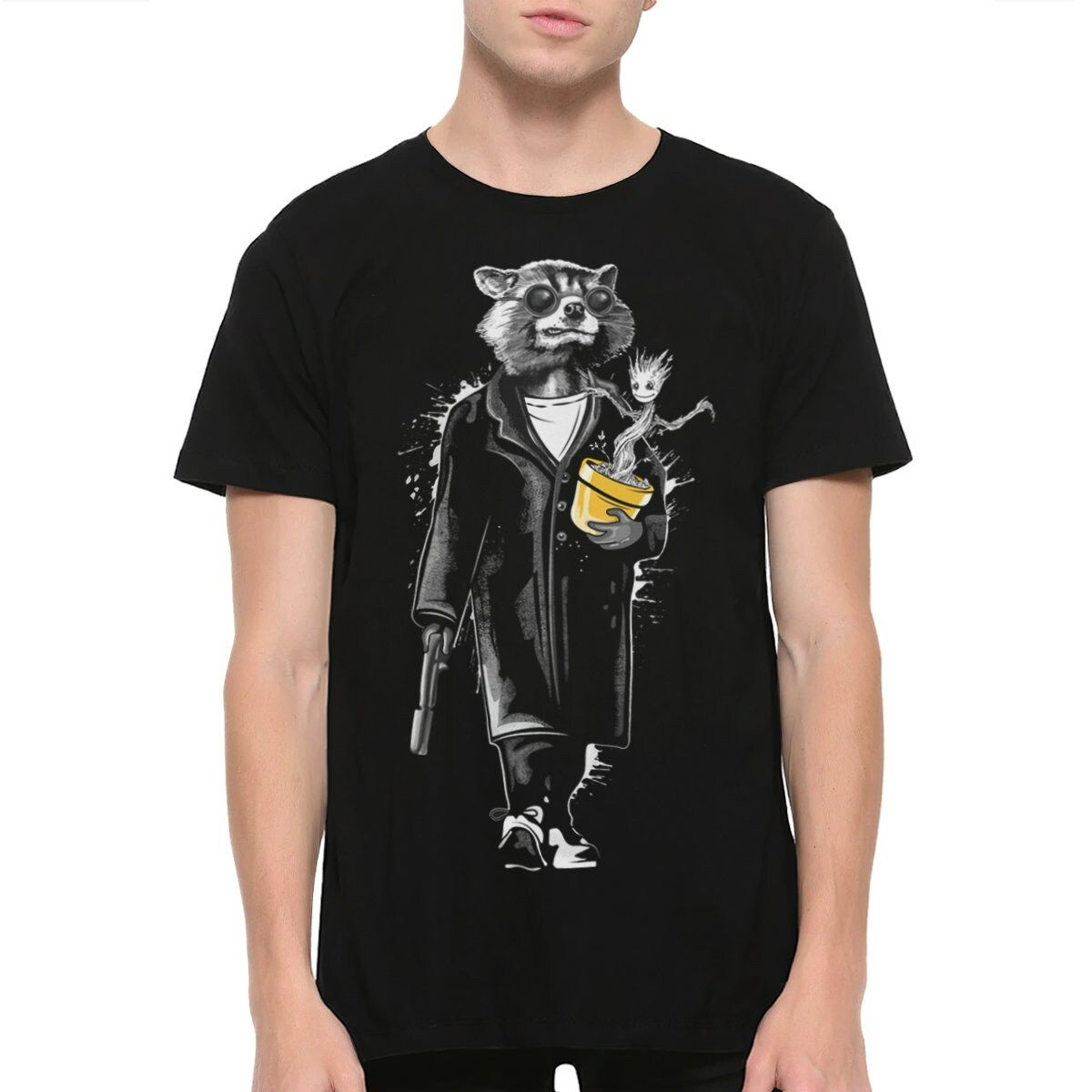 Rocket and Groot Mashup Leon T-Shirt Rocket and Groot Mashup Leon T-Shirt