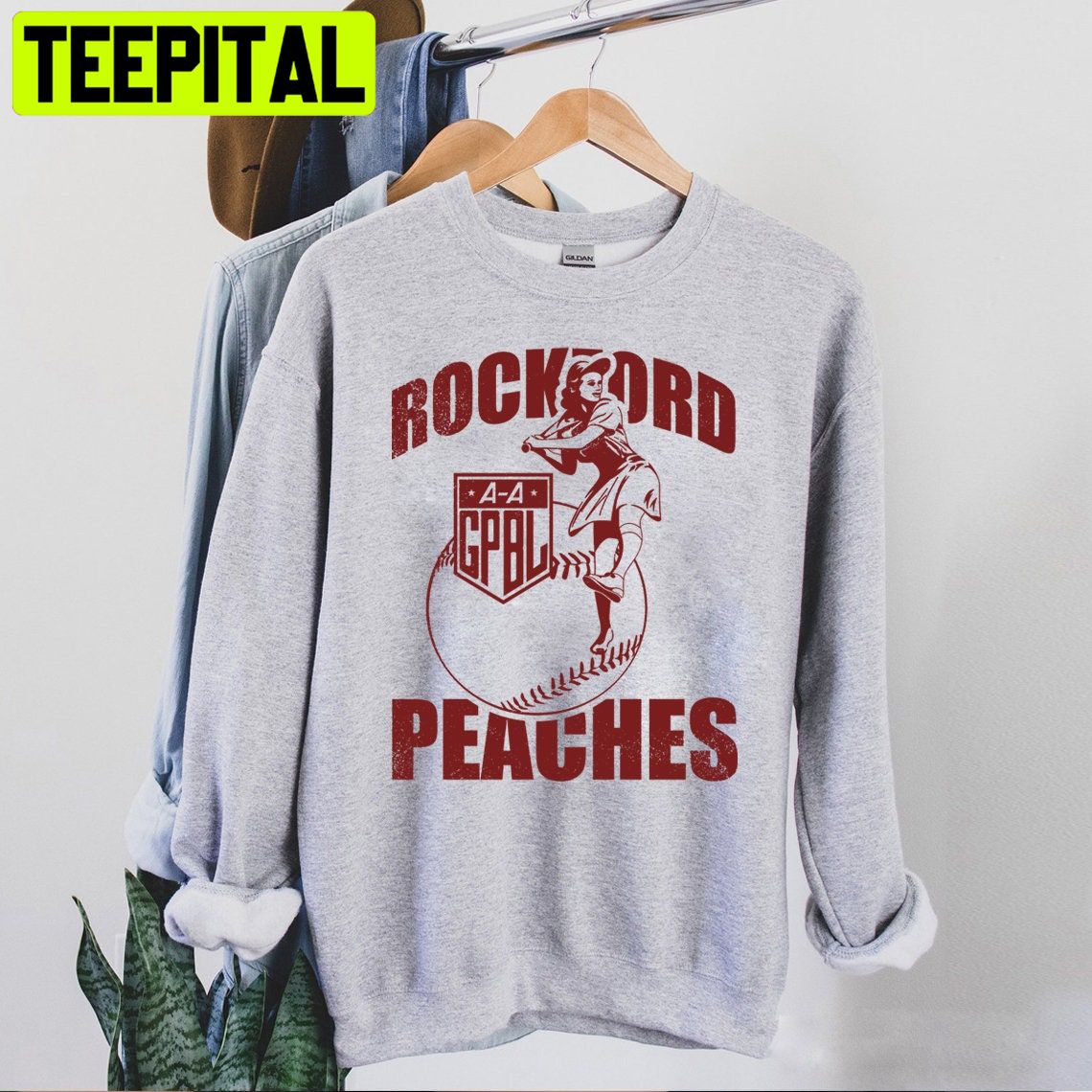 Rockford Peaches A League Of Their Own Trending Unisex Shirt Rockford Peaches A League Of Their Own Trending Unisex Shirt
