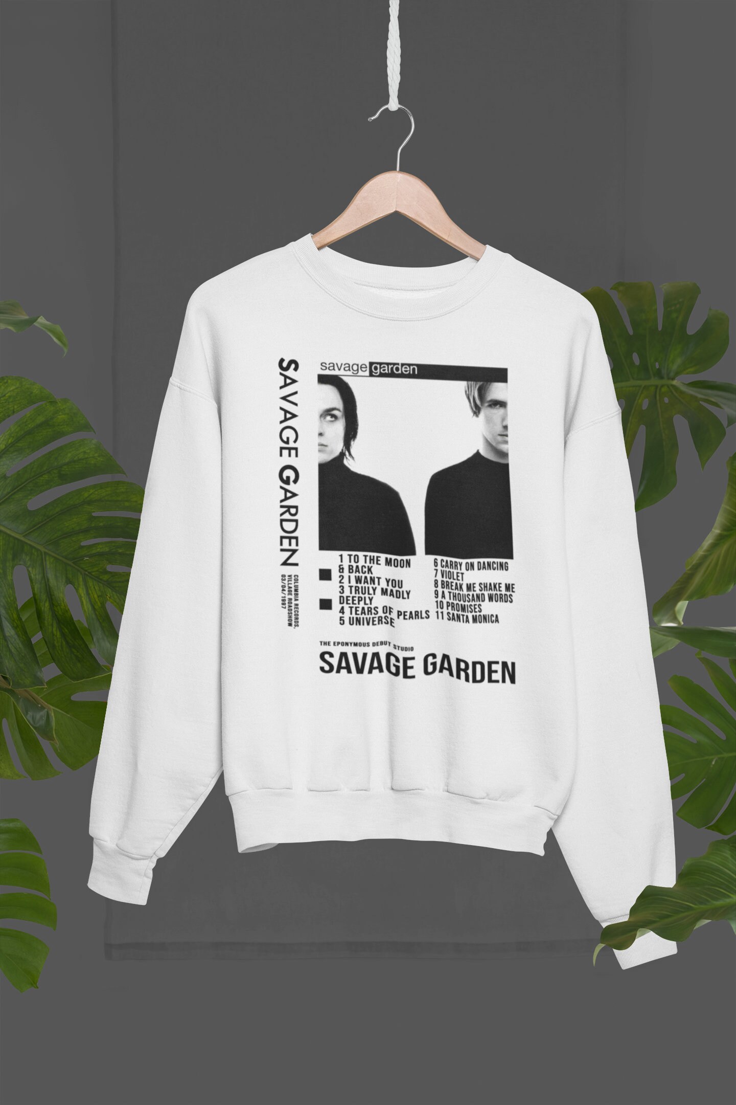 Save Garden Black And White Design Unisex Sweatshirt Save Garden Black And White Design Unisex Sweatshirt
