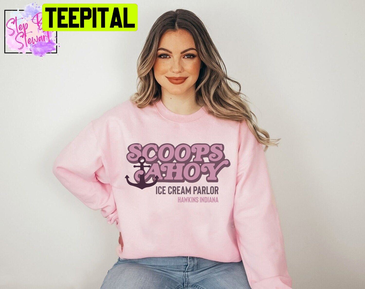 Scoops Ahoy Ice Cream Parlor Hawkins Indiana Unisex Sweatshirt Scoops Ahoy Ice Cream Parlor Hawkins Indiana Unisex Sweatshirt
