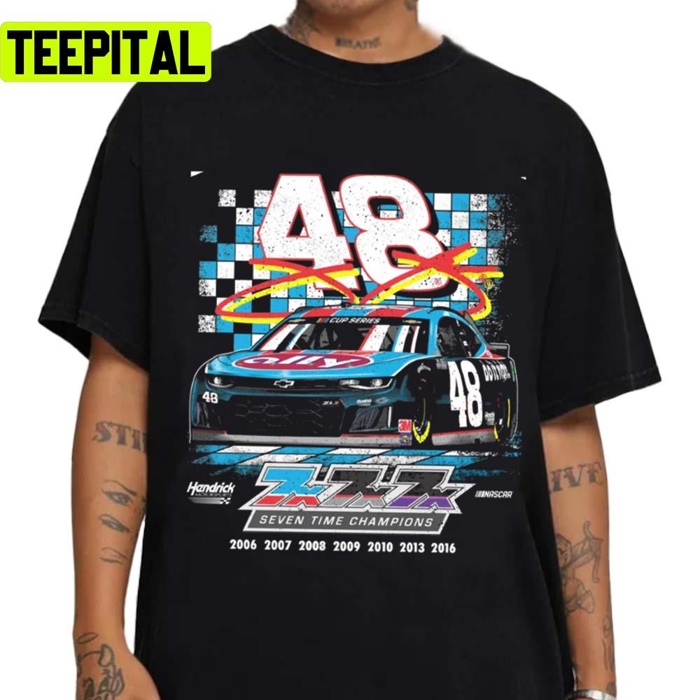 Seven Time Champions Retro Nascar Car Racing Unisex T-Shirt Seven Time Champions Retro Nascar Car Racing Unisex T-Shirt