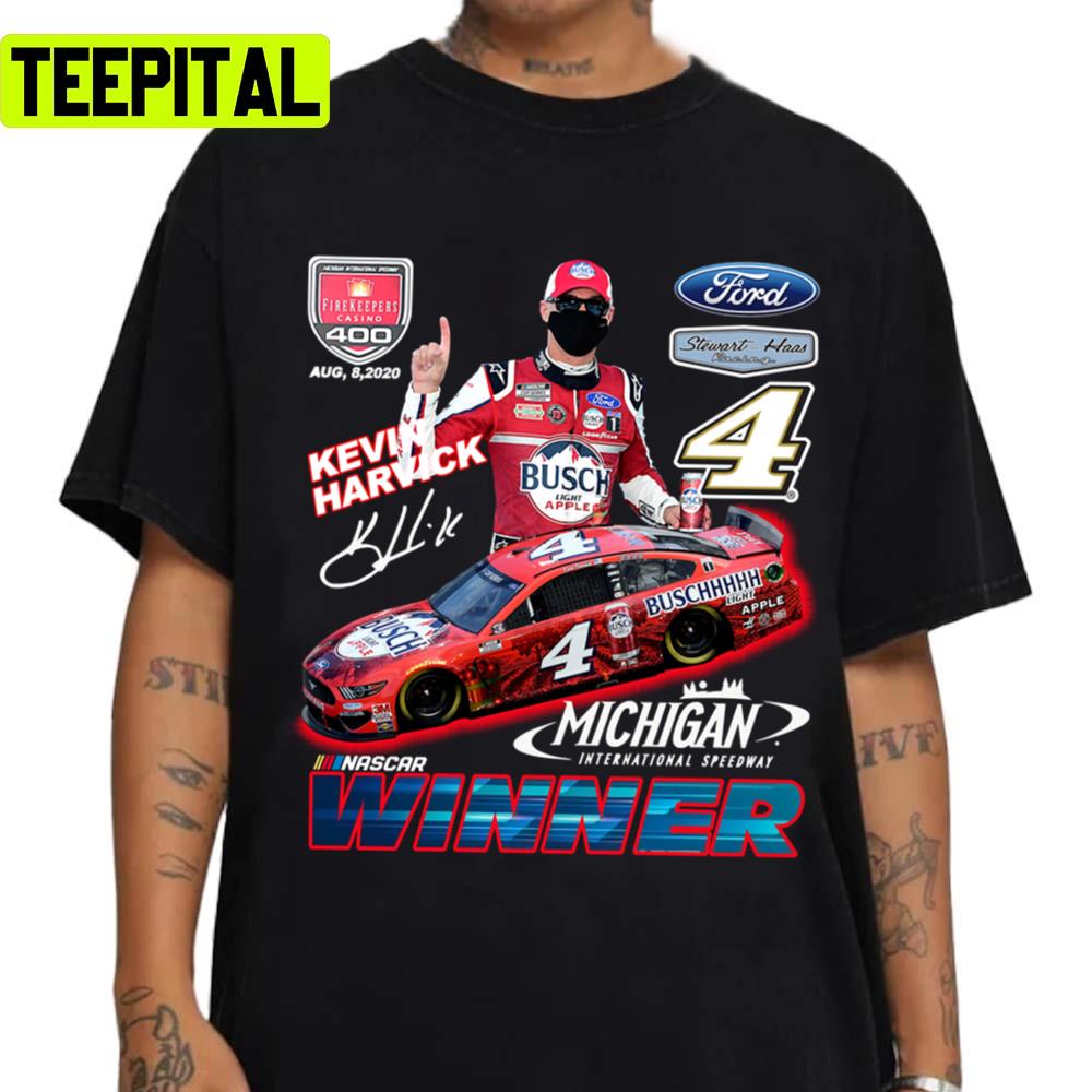 Signature Michigan International Speedway Retro Nascar Car Racing Kevin Harvick Unisex T-Shirt Signature Michigan International Speedway Retro Nascar Car Racing Kevin Harvick Unisex T-Shirt