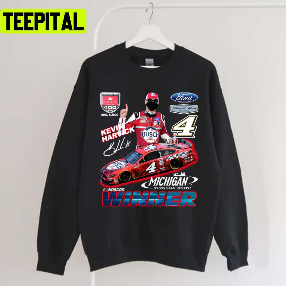 Signature Michigan International Speedway Retro Nascar Car Racing Kevin Harvick Unisex T-Shirt Signature Michigan International Speedway Retro Nascar Car Racing Kevin Harvick Unisex T-Shirt