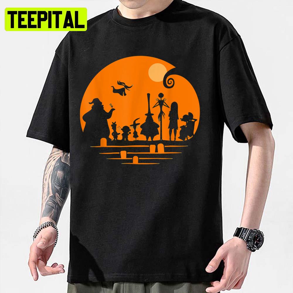 Silhouette Orange Design The Nightmare Before Christmas Halloween Unisex Sweatshirt Silhouette Orange Design The Nightmare Before Christmas Halloween Unisex Sweatshirt