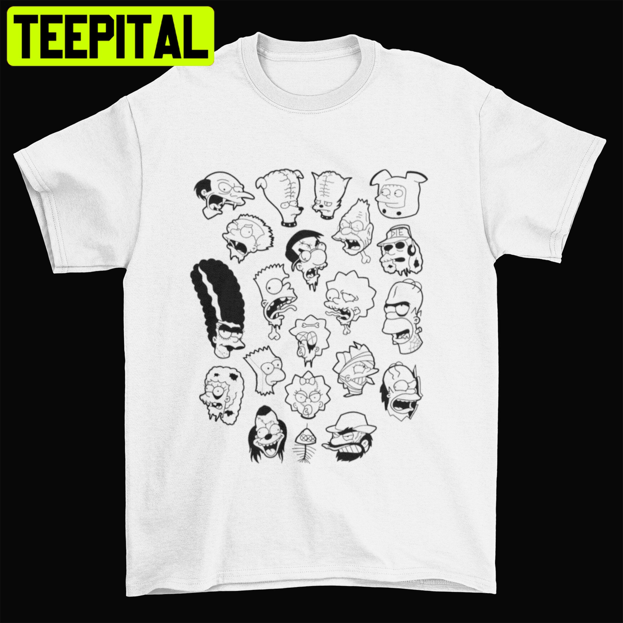 Simpson Heads Funny Art Trending Unisex Shirt Simpson Heads Funny Art Trending Unisex Shirt