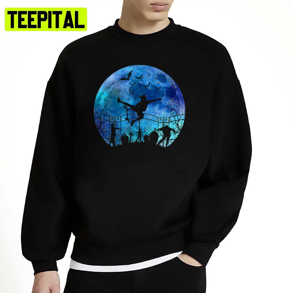 Skateboader Scaping From Zombies Cemetery Halloween Unisex Sweatshirt Skateboader Scaping From Zombies Cemetery Halloween Unisex Sweatshirt