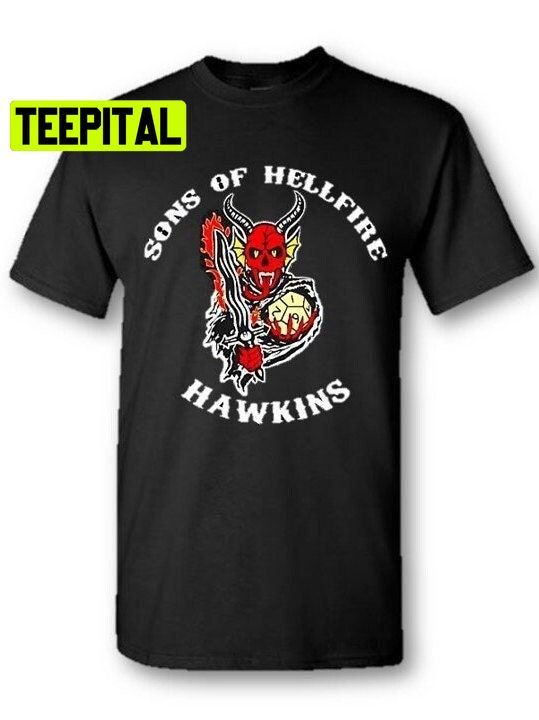 Sons Of Hellfire Hawkins Stranger Things 4 Unisex T-Shirt Sons Of Hellfire Hawkins Stranger Things 4 Unisex T-Shirt