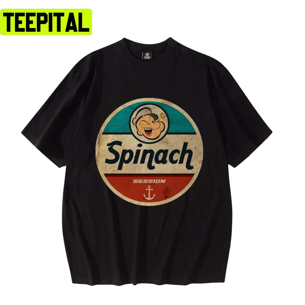 Spinach Session Popeye The Sailor Unisex T-Shirt Spinach Session Popeye The Sailor Unisex T-Shirt