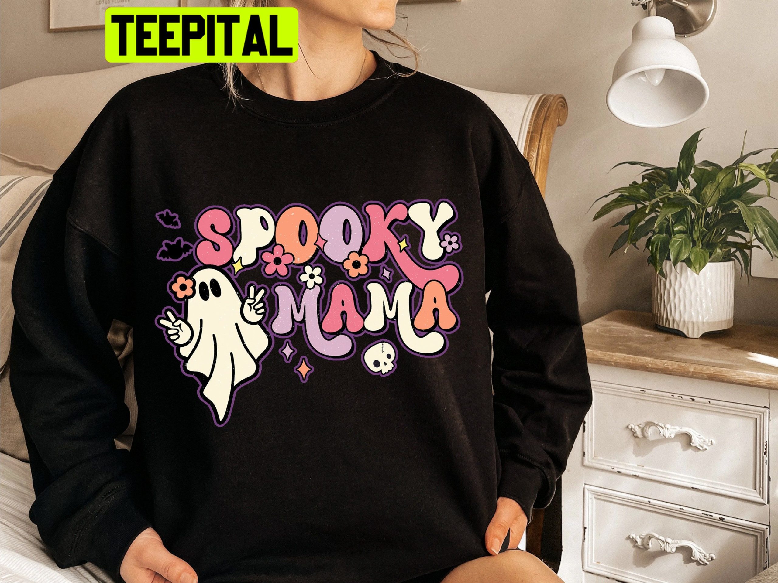 Spooky Mama Spooky Mom Vintage Halloween Trending Unisex Shirt Spooky Mama Spooky Mom Vintage Halloween Trending Unisex Shirt