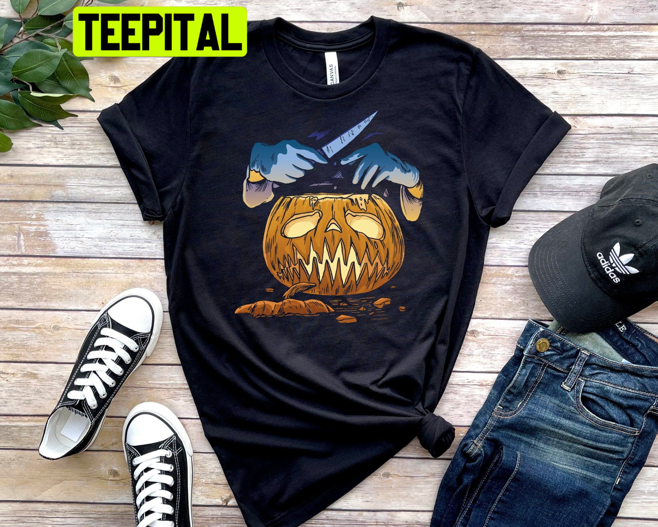 Spooky Pumpkin Halloween Unisex T-Shirt Spooky Pumpkin Halloween Unisex T-Shirt
