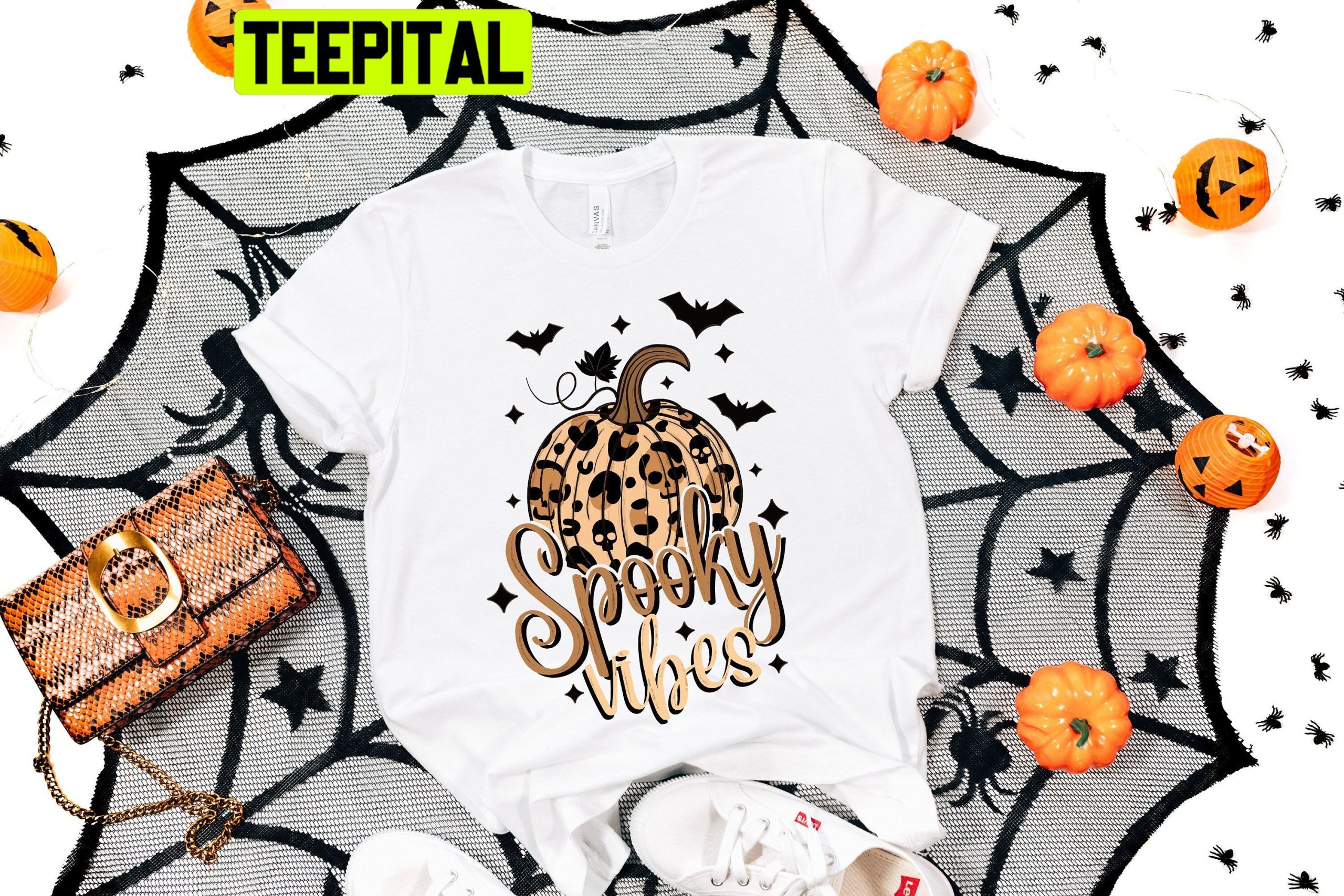 Spooky Vibes Halloween Leopard Trending Unisex Shirt Spooky Vibes Halloween Leopard Trending Unisex Shirt