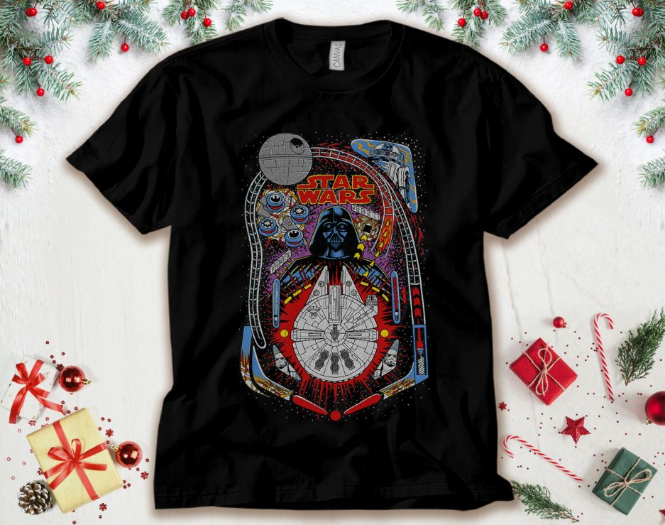 Star Wars Darth Vader Death Star Pinball T-Shirt Star Wars Darth Vader Death Star Pinball T-Shirt