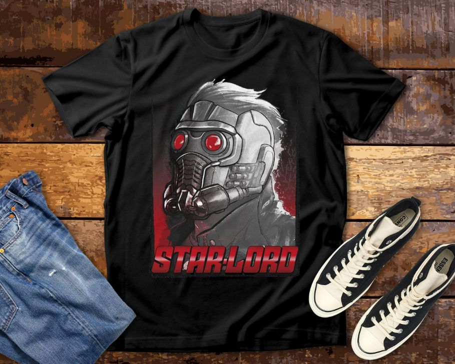 Star-Lord Guardians of Galaxy Profile Graphic Marvel Avengers Endgame T-Shirt Star-Lord Guardians of Galaxy Profile Graphic Marvel Avengers Endgame T-Shirt