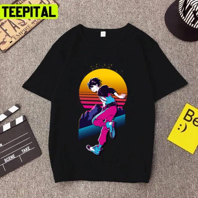 Sunset Design Takuma 80s Retro Digimon Survive Unisex T-Shirt Sunset Design Takuma 80s Retro Digimon Survive Unisex T-Shirt