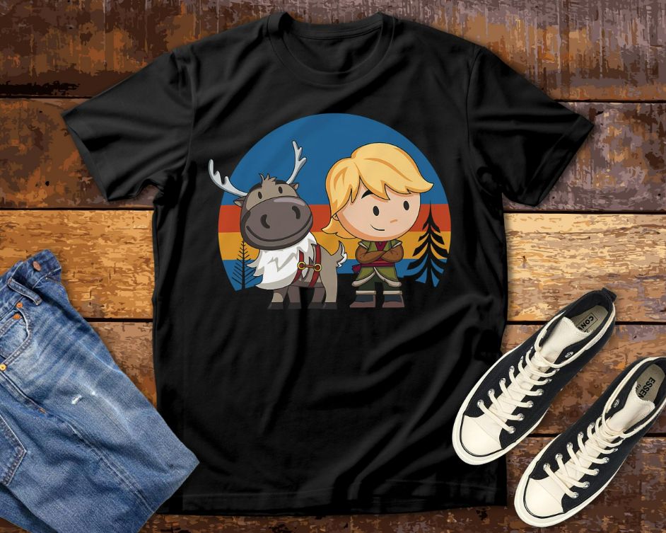 Sven and Kristoff Chibi Frozen 2 Disney T-Shirt Sven and Kristoff Chibi Frozen 2 Disney T-Shirt