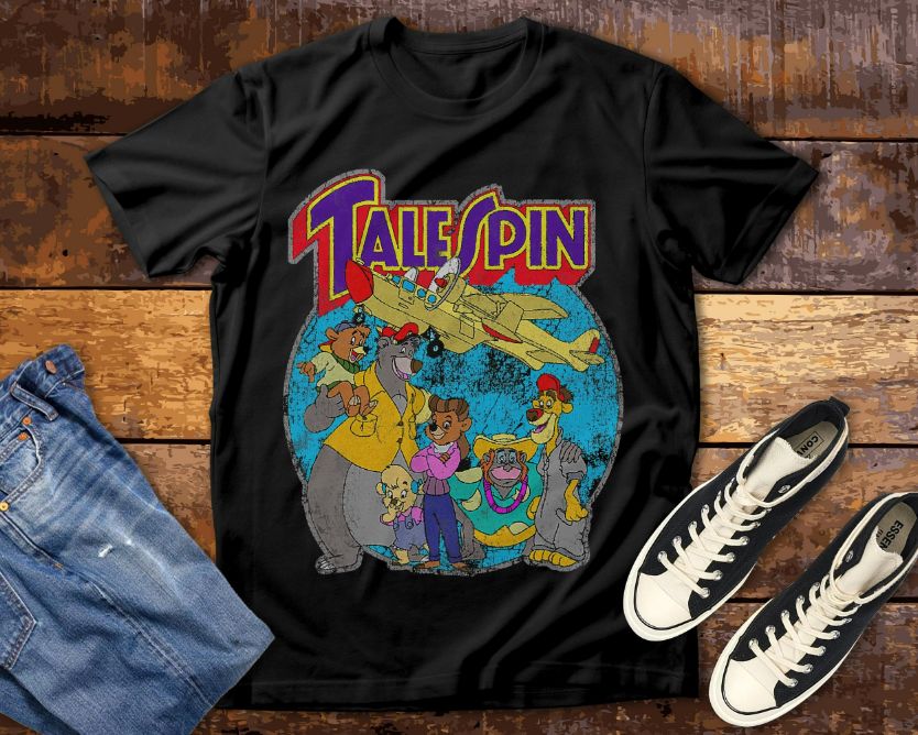 TaleSpin Group Shot Distressed Graphic Disney T-Shirt TaleSpin Group Shot Distressed Graphic Disney T-Shirt