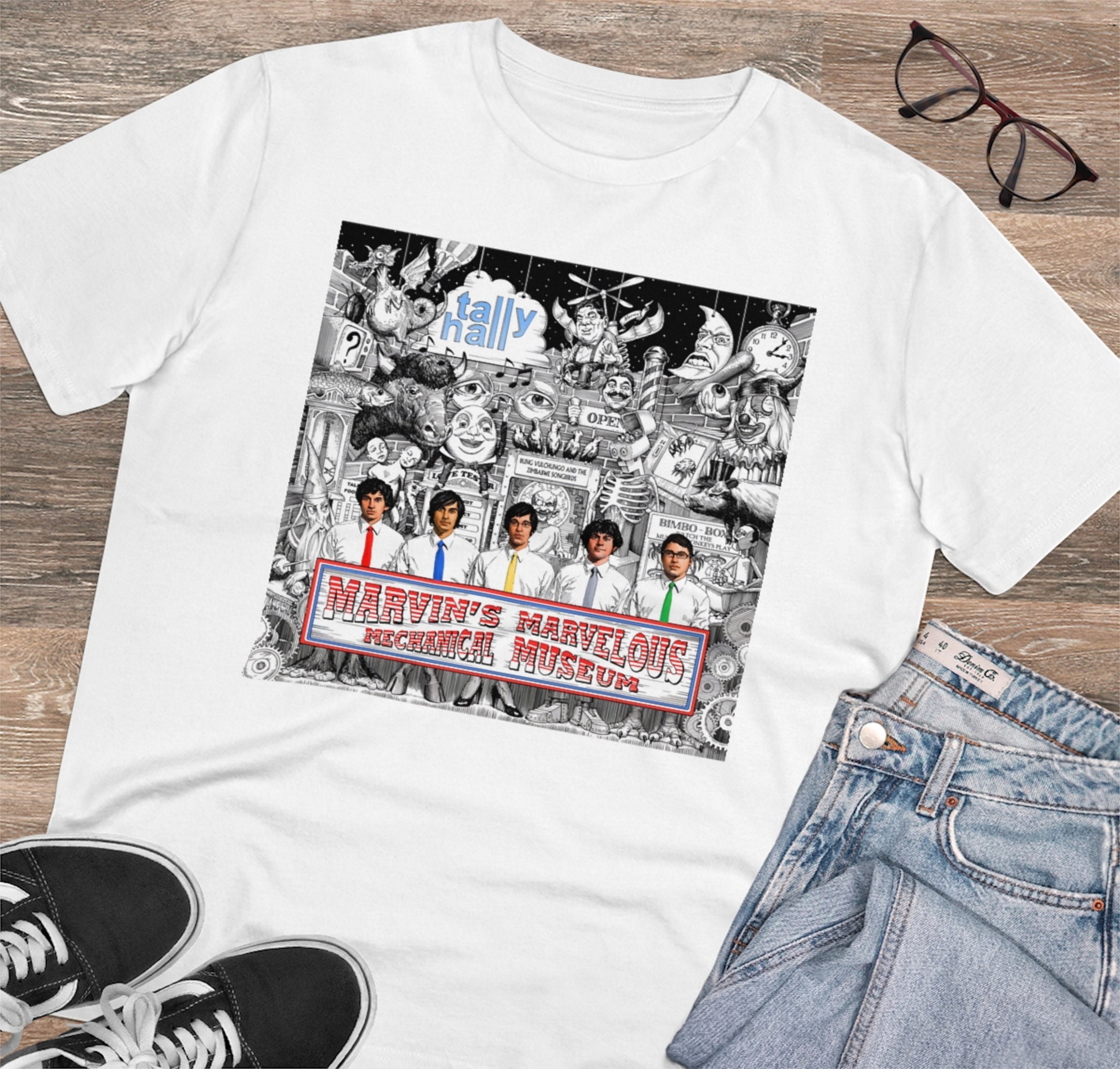 Tally Hall Marvin's Marvelous Mechanical Museum T-Shirt Tally Hall Marvin's Marvelous Mechanical Museum T-Shirt