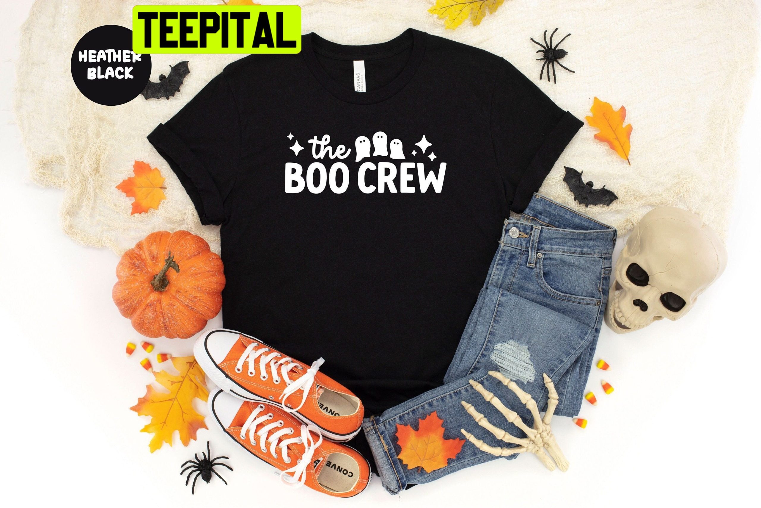 The Boo Crew Halloween With 3 Cute Ghosts Unisex T-Shirt The Boo Crew Halloween With 3 Cute Ghosts Unisex T-Shirt