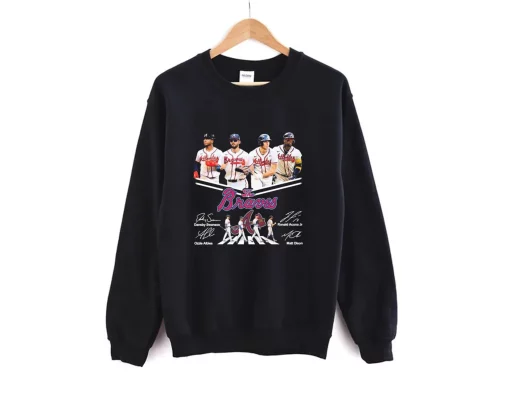 The Braves Baseball Dansby Swanson X Ronald Acuna Jr X Ozzie Albies And Matt Olson Abbey Road Signatures Unisex T-Shirt