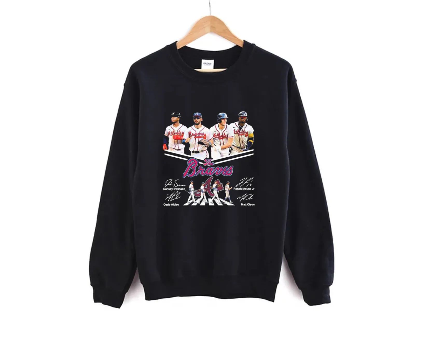 The Braves Baseball Dansby Swanson X Ronald Acuna Jr X Ozzie Albies And Matt Olson Abbey Road Signatures Unisex T-Shirt The Braves Baseball Dansby Swanson X Ronald Acuna Jr X Ozzie Albies And Matt Olson Abbey Road Signatures Unisex T-Shirt