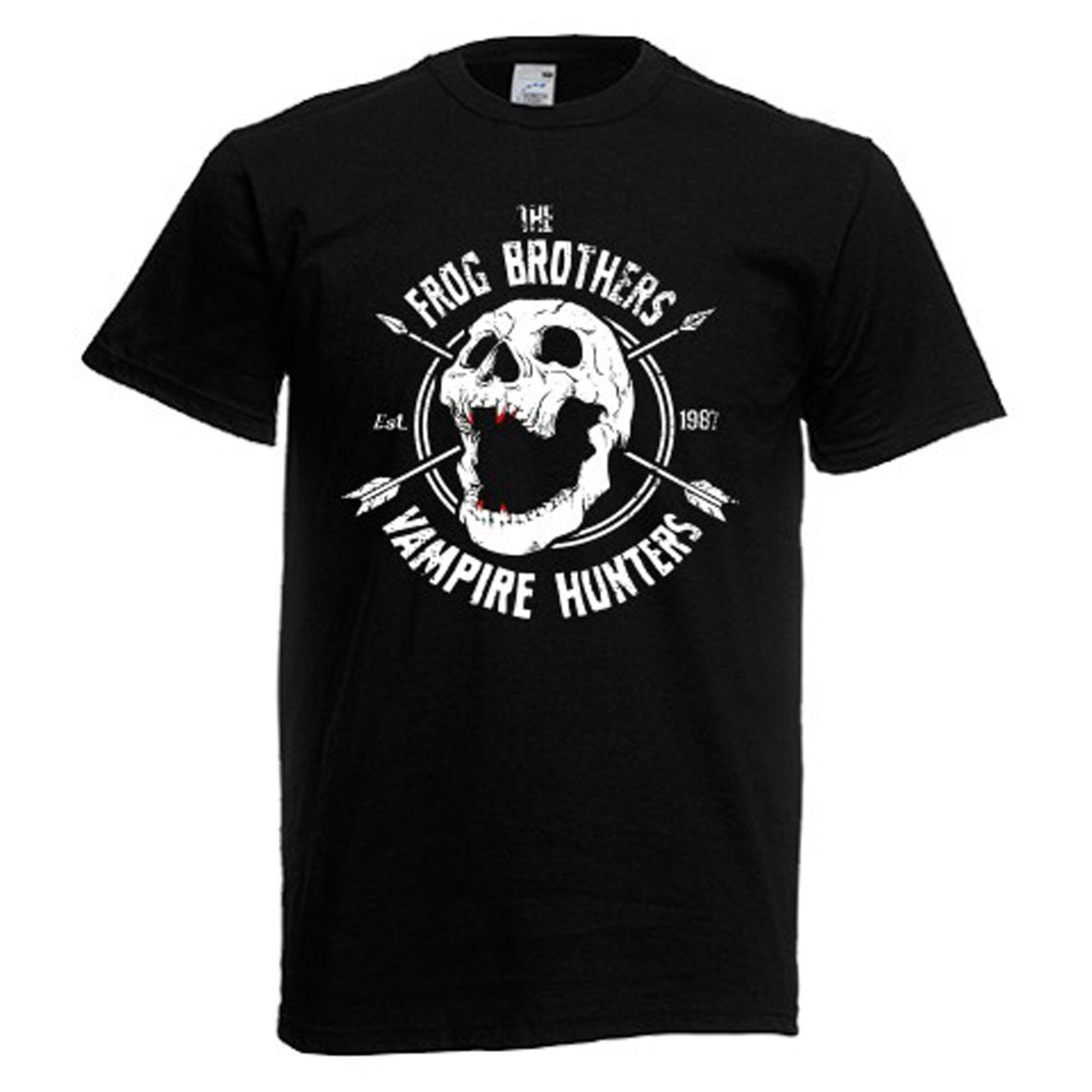 The Lost Boys Frog Brothers Skull Logo Mens Black Navy T-Shirt The Lost Boys Frog Brothers Skull Logo Mens Black Navy T-Shirt