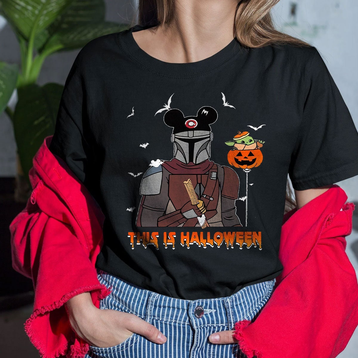 The Mandalorian Pumkin Star Wars Baby Yoda Cute Disney Halloween Unisex Sweatshirt The Mandalorian Pumkin Star Wars Baby Yoda Cute Disney Halloween Unisex Sweatshirt