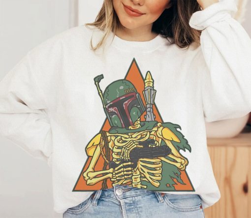 The Mandalorian Skeleton Star Wars Star Wars Comicsholiday Funny Disney Halloween Unisex Sweatshirt
