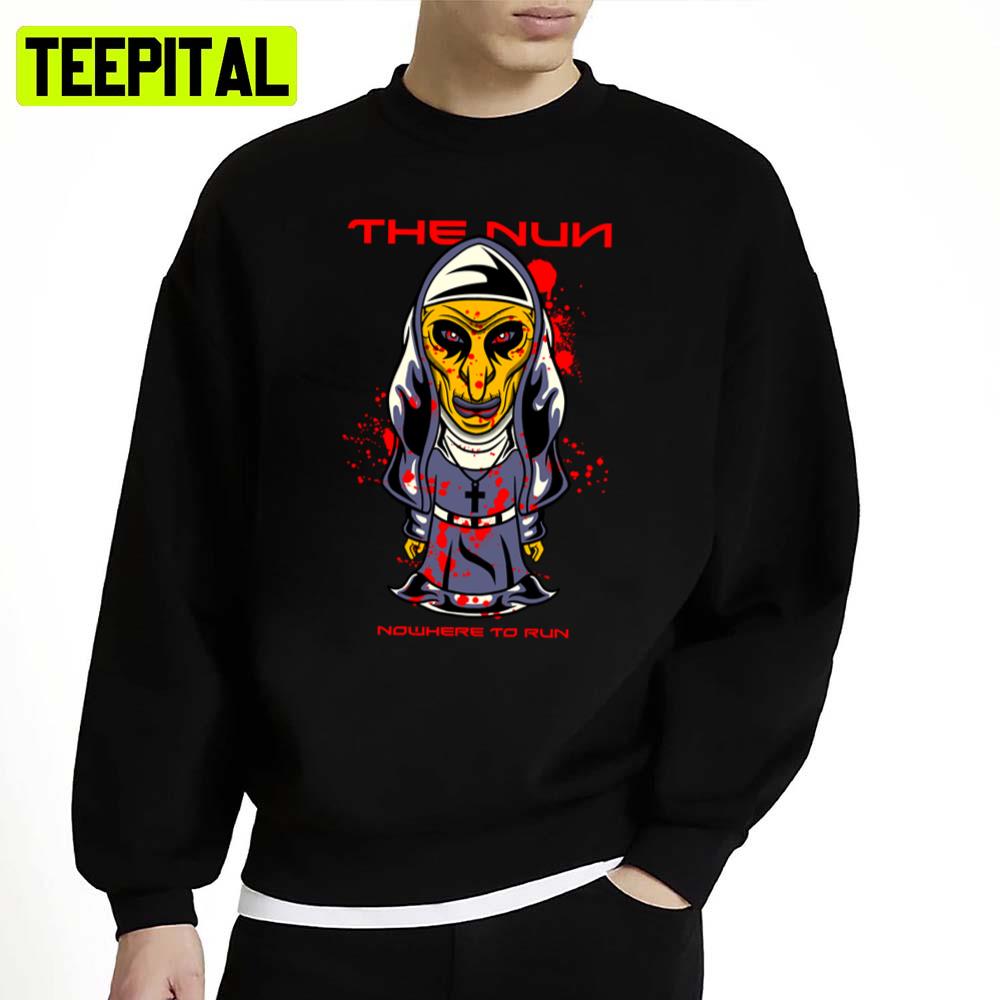 The Nun Nowhere To Run Halloween Spooky Night Unisex Sweatshirt The Nun Nowhere To Run Halloween Spooky Night Unisex Sweatshirt