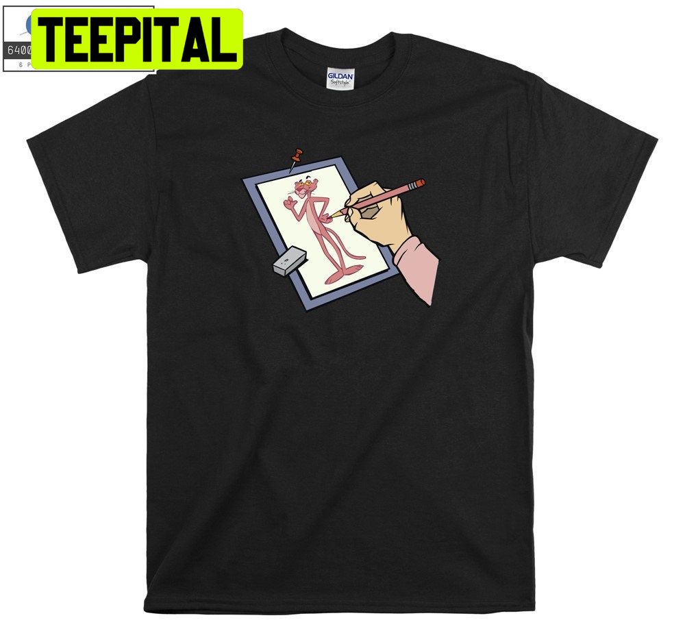 The Pink Panther Drawing Trending Unisex Shirt The Pink Panther Drawing Trending Unisex Shirt