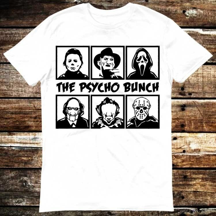 The Psycho Bunch Horror Team Halloween Squad T-Shirt The Psycho Bunch Horror Team Halloween Squad T-Shirt