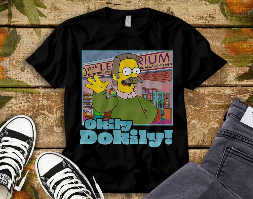 The Simpsons Ned Flanders Okily Dokily T-Shirt The Simpsons Ned Flanders Okily Dokily T-Shirt