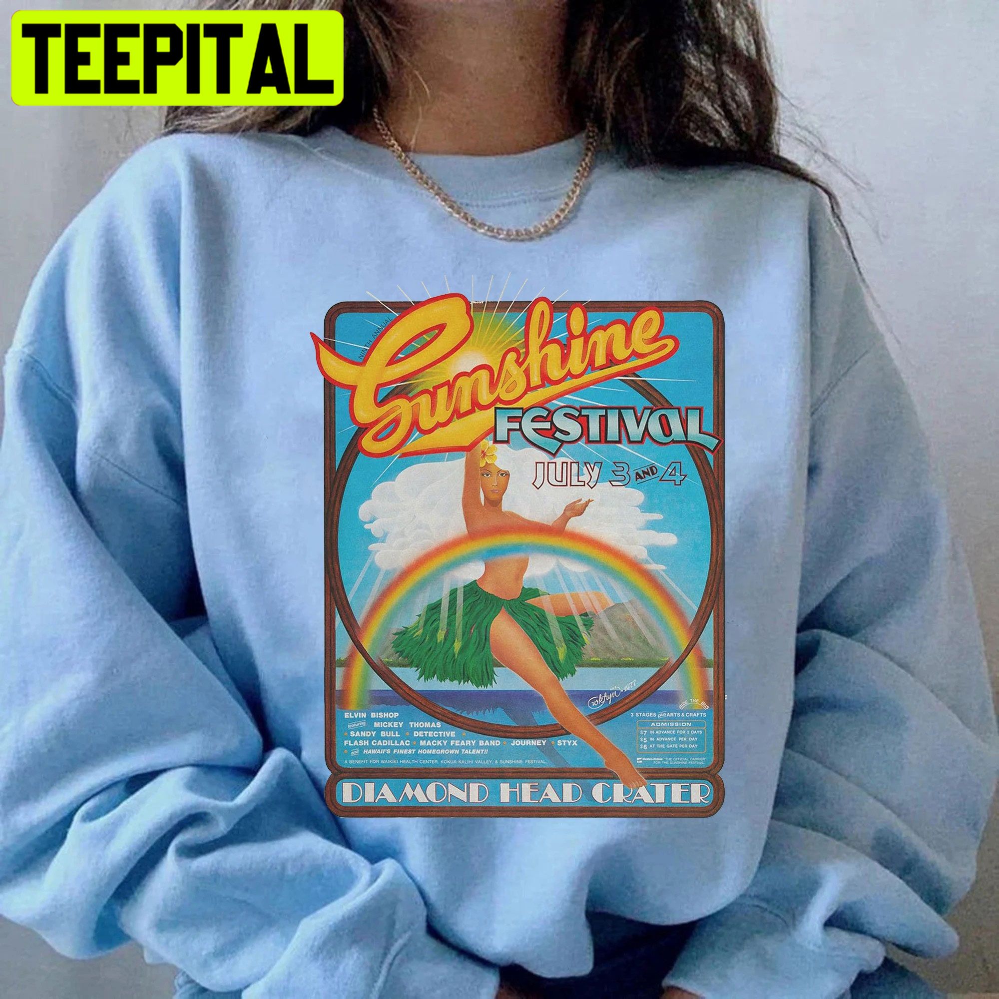 The Sunshine Festival '77 Vintage Style Unisex Shirt The Sunshine Festival '77 Vintage Style Unisex Shirt