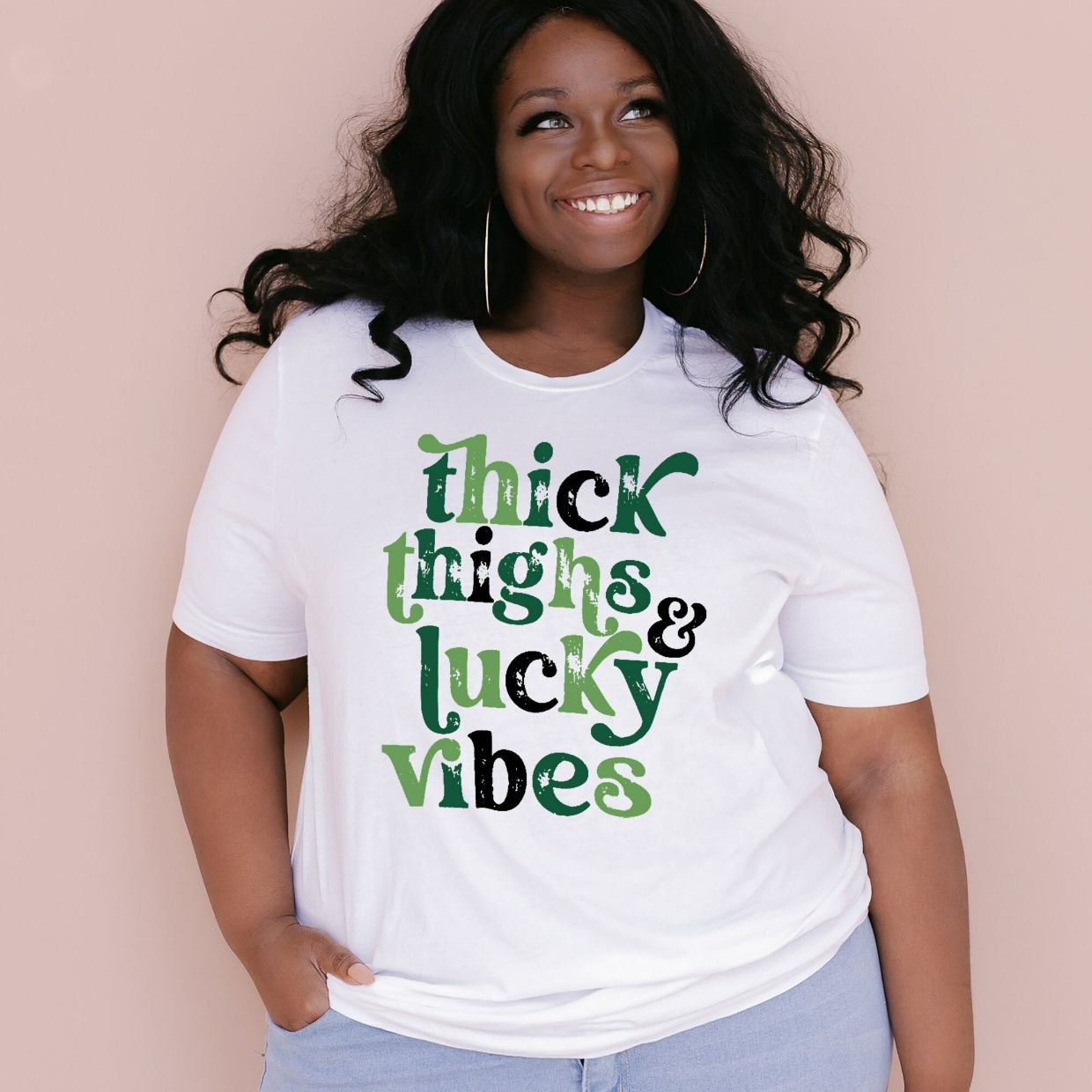 Thick Thighs And Lucky Vibes Shirt Thick Thighs And Lucky Vibes Shirt
