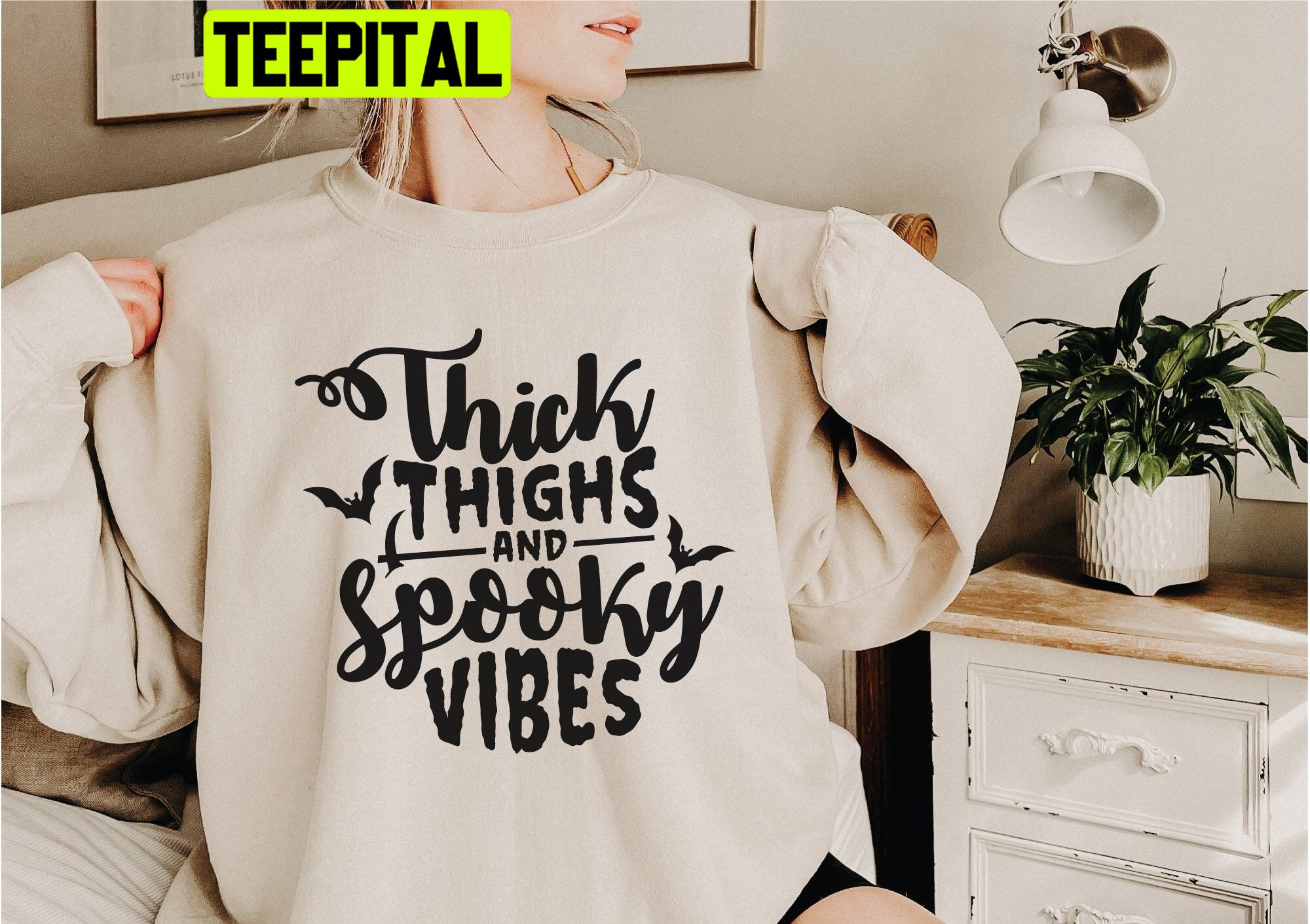 Thick Thighs And Spooky Vibes Halloween Unisex Sweatshirt Thick Thighs And Spooky Vibes Halloween Unisex Sweatshirt